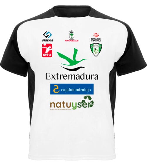 Camiseta entreno Club Voleibol Almendralejo negra 24-25