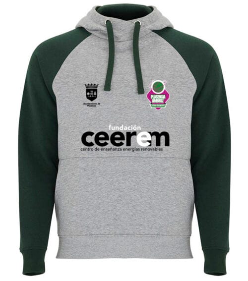 Sudadera capucha CB Plasencia Ambroz verde 23-24