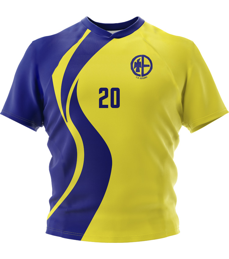 Camiseta voleibol unisex amarilla CD Estudio 23-24