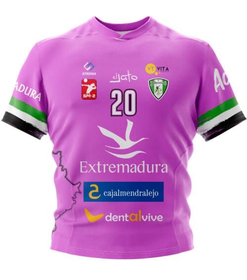 Camiseta Unisex Club Voleibol Almendralejo Líbero rosa 23-24