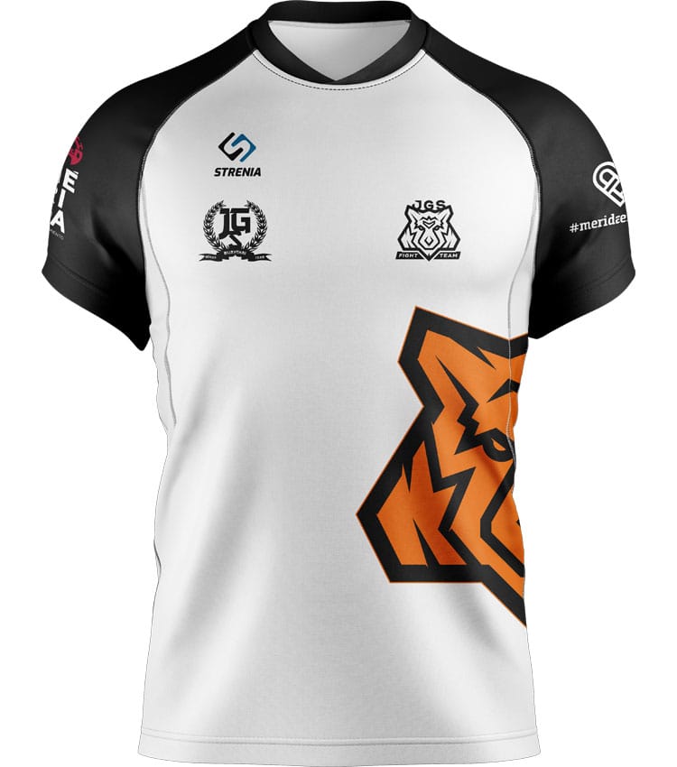 Camiseta Unisex JGS Fight Team 2020/21 Naranja/Blanca